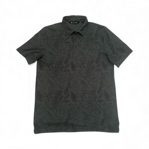 Travis Mathew Mens Medium Green Golf Polo Shirt Leaves